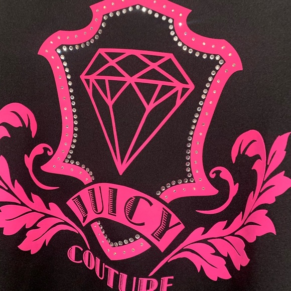 Juicy Couture Pink & Black Embellished Sweatshirt - Picture 6 of 8